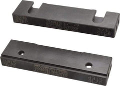 Snap Jaws - 6" Wide x 1.53" High x 0.73" Thick, Step Vise Jaw - Hard, Steel, Fixed Jaw, Compatible with 6" Vises - Caliber Tooling
