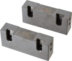 Snap Jaws - 4" Wide x 1-3/4" High x 1" Thick, Flat/No Step Vise Jaw - Soft, Steel, Fixed Jaw, Compatible with 4" Vises - Caliber Tooling