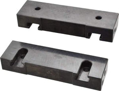 Snap Jaws - 6" Wide x 1-3/4" High x 1" Thick, Flat/No Step Vise Jaw - Soft, Steel, Fixed Jaw, Compatible with 6" Vises - Caliber Tooling