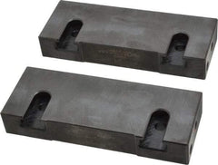 Snap Jaws - 6" Wide x 2-1/4" High x 1" Thick, Flat/No Step Vise Jaw - Soft, Steel, Fixed Jaw, Compatible with 6" Vises - Caliber Tooling
