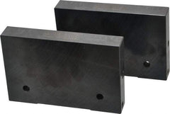 Snap Jaws - 6" Wide x 4" High x 1" Thick, Flat/No Step Vise Jaw - Soft, Steel, Fixed Jaw, Compatible with 6" Vises - Caliber Tooling