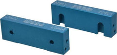 Snap Jaws - 6" Wide x 2" High x 1" Thick, Flat/No Step Vise Jaw - Soft, Aluminum, Fixed Jaw, Compatible with 6" Vises - Caliber Tooling