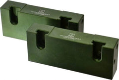 Snap Jaws - 6" Wide x 2-1/2" High x 1-1/4" Thick, Flat/No Step Vise Jaw - Soft, Aluminum, Fixed Jaw, Compatible with 6" Vises - Caliber Tooling
