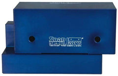 Snap Jaws - 6" Wide x 2-3/4" High x 2-3/4" Thick, Step Vise Jaw - Aluminum, Fixed Jaw, Compatible with 6" Vises - Caliber Tooling