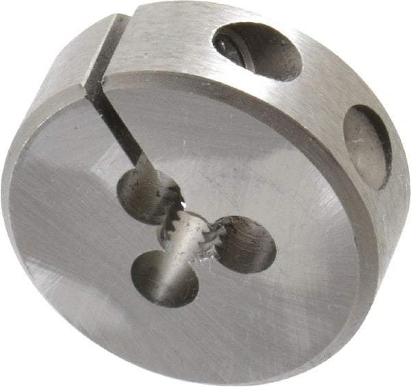 Irwin Hanson - #10-24 UNC Thread, 1" Outside Diam Carbon Steel Round Die - 3/8" Thick, Right Hand Thread, Adjustable - Exact Industrial Supply