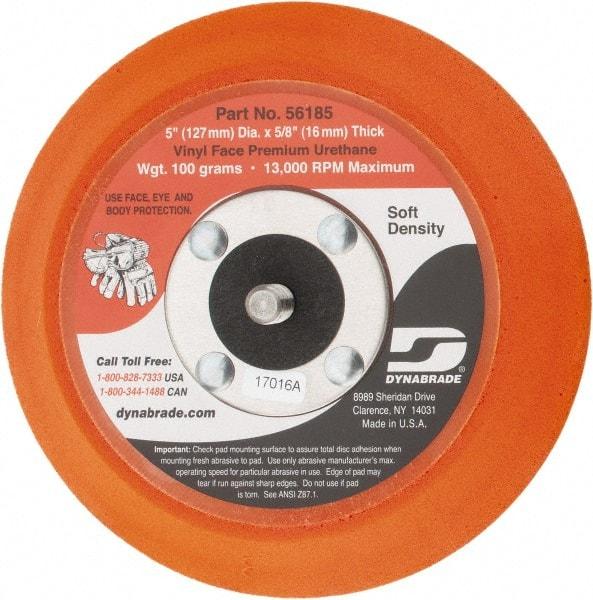 Dynabrade - 5" Diam Adhesive/PSA Disc Backing Pad - Soft Density, 13,000 RPM - Caliber Tooling