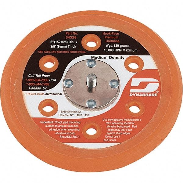 Dynabrade - 6" Diam Disc Backing Vacuum Replacement Pad - Medium Density, 13,000 RPM, Speed-Lok Compatible - Caliber Tooling