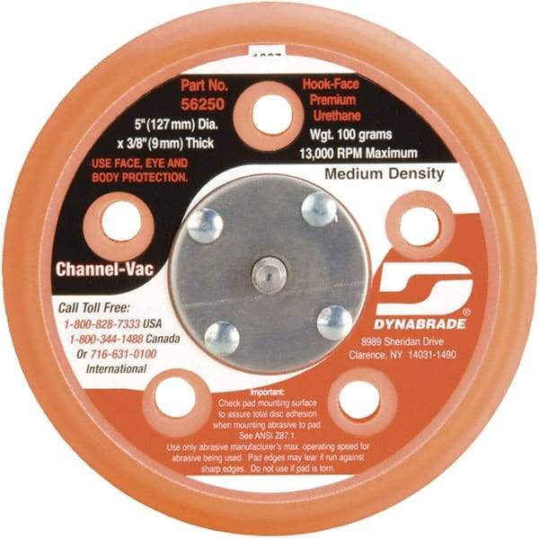 Dynabrade - 5" Diam Hook & Loop Disc Backing Pad - Medium Density, 13,000 RPM - Caliber Tooling