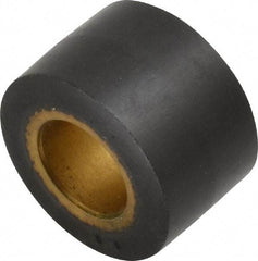 Dynabrade - 1/2" Diam x 1/2" Wide Contact Wheel - 1/8" Arbor Hole, Crowned, 70 Duro Rubber Face - Caliber Tooling