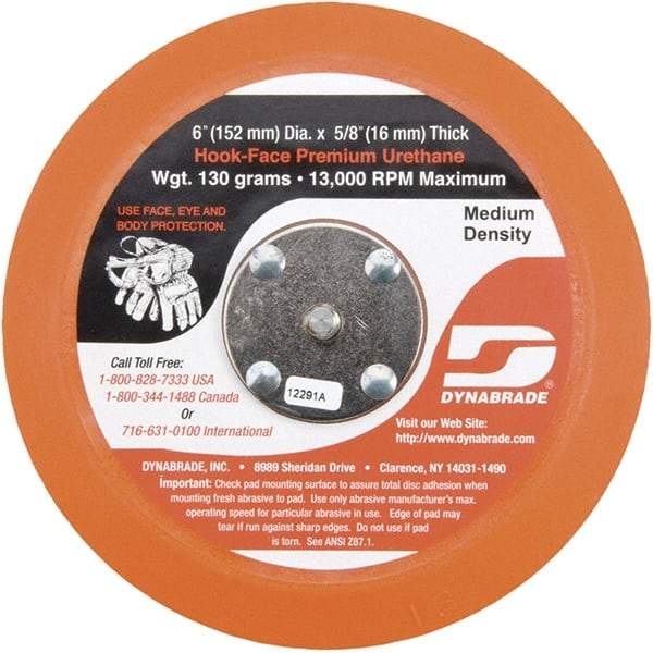 Dynabrade - 5" Diam Hook & Loop Disc Backing Pad - Medium Density, 13,000 RPM - Caliber Tooling