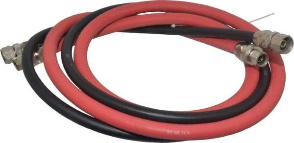 DeVilbiss - Paint Sprayer Hose with Fittings - 6 Ft. Air and Fluid Hose with Fittings (2 Hose Set), Compatible with Pressure Tank and Spray Guns - Caliber Tooling