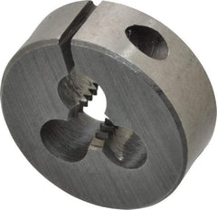 Interstate - 1/4-20 UNC Thread, 1" Outside Diam High Speed Steel Round Die - Right Hand Thread, Adjustable - Exact Industrial Supply