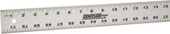 Johnson Level & Tool - 72" Long, 1/8, 1/16" Graduation, Aluminum Rule - English Graduation Style, Gray, Anodized Finish - Caliber Tooling