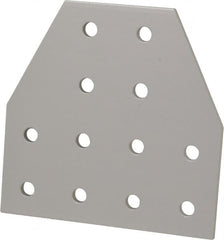 80/20 Inc. - 4" Wide, 4" High, Open Shelving 12 Hole Tee Plate - Aluminum, Use with Series 10 & Bolt Kit 3393 - Caliber Tooling