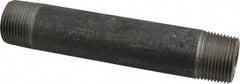 Made in USA - Schedule 80, 1" Diam x 6-1/2" Long Black Pipe Nipple - Threaded - Caliber Tooling