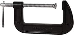 Value Collection - Regular-Duty 5" Max Opening, 2-1/2" Throat Depth, Forged Steel Standard C-Clamp - 2,700 Lb Capacity, 0" Min Opening, Standard Throat Depth - Caliber Tooling