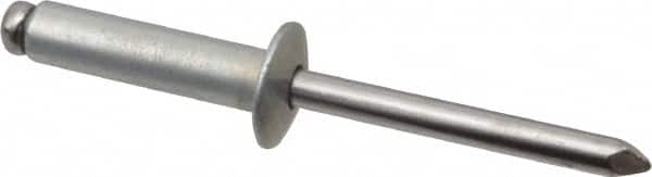 Marson - Button Head Steel Open End Blind Rivet - Steel Mandrel, 0.626" to 3/4" Grip, 1/2" Head Diam, 0.257" to 0.261" Hole Diam, 1" Length Under Head, 1/4" Body Diam - Caliber Tooling