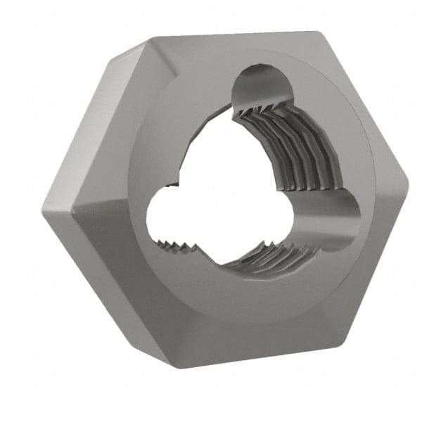 Irwin Hanson - 7/16-20 UNF Thread, 7/8" Hex, Right Hand Thread, Hex Rethreading Die - Carbon Steel, 7/16" Thick - Exact Industrial Supply