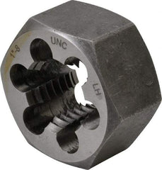 Interstate - 1-8 UNC Thread, 1-13/16" Hex, Left Hand Thread, Hex Rethreading Die - Carbon Steel, 1" Thick - Exact Industrial Supply