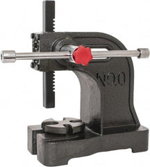 Palmgren - 3/4" Ram, 3-3/4" Throat Depth, 1/2 Ton Manual Arbor Press - 4-1/2" Max Work Height x 7-1/2" Max Work Width, Single Leverage, 5-1/8" Base Width x 9-3/8" Base Depth - Caliber Tooling