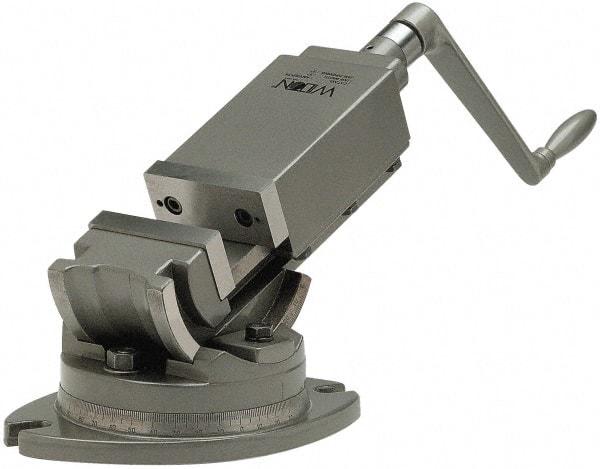 Wilton - 3" Jaw Width, 3" Jaw Opening Capacity, 2-Way Angle Swivel Machine Vise - Manual Operation, 1 Station, 11-1/4" Long x 5-45/64" High x 1-5/16" Deep, Alloy Steel - Caliber Tooling