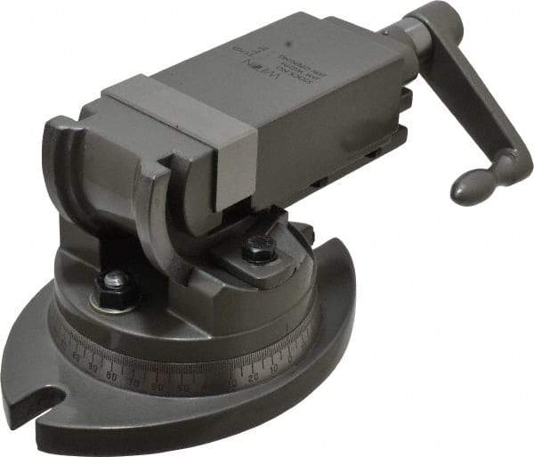 Wilton - 2" Jaw Width, 2" Jaw Opening Capacity, 2-Way Angle Swivel Machine Vise - Manual Operation, 1 Station, 8-29/32" Long x 5" High x 15/16" Deep, Alloy Steel - Caliber Tooling