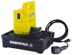 Enerpac - 10,000 psi Electric Hydraulic Pump & Jack - 1 Gal Oil Capacity, 3-Way, 2 Position Valve, Use with Single Acting Cylinders, Advance, Hold & Retract - Caliber Tooling