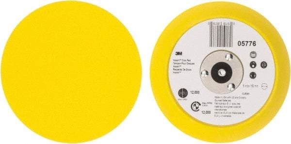 3M - 6" Diam Hook & Loop Disc Backing Pad - Medium Density, 12,000 RPM - Caliber Tooling