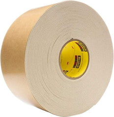 3M - 4" Wide x 20 Yd Long Tan Rubber Masking Tape - Series 528, 82 mil Thick, 18 In/Lb Tensile Strength - Caliber Tooling