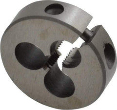 Interstate - #7-40 Thread, 13/16" Outside Diam High Speed Steel Round Die - Right Hand Thread, Adjustable - Exact Industrial Supply