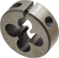 Interstate - 5/16-48 UNS Thread, 1" Outside Diam High Speed Steel Round Die - Right Hand Thread, Adjustable - Exact Industrial Supply