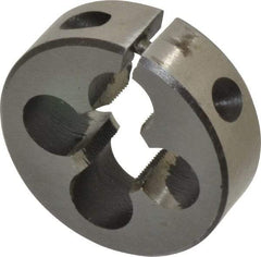 Interstate - 1/2-40 UNS Thread, 1-1/2" Outside Diam High Speed Steel Round Die - Right Hand Thread, Adjustable - Exact Industrial Supply