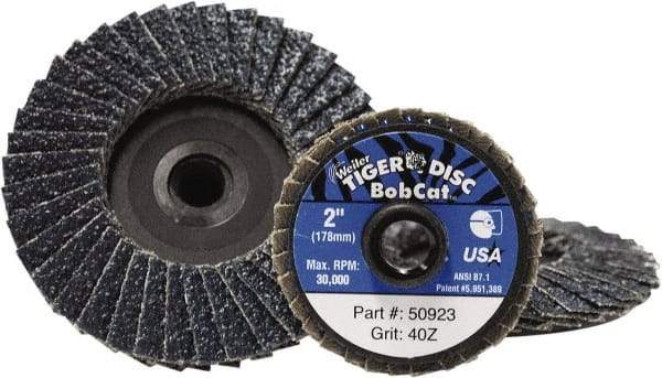 Camel Grinding Wheels - 80 Grit, 7" Disc Diam, 5/8-11 Center Hole, Type 27 Aluminum Oxide Flap Disc - 8,600 Max RPM, Polyester Backing, Arbor Attaching System, Coated - Caliber Tooling