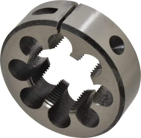 Interstate - 1-5/8 - 12 UNS Thread, 3" Outside Diam High Speed Steel Round Die - Right Hand Thread, Adjustable - Exact Industrial Supply