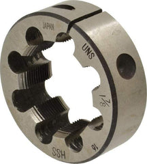 Interstate - 1-7/8 - 16 UNS Thread, 3" Outside Diam High Speed Steel Round Die - Right Hand Thread, Adjustable - Exact Industrial Supply