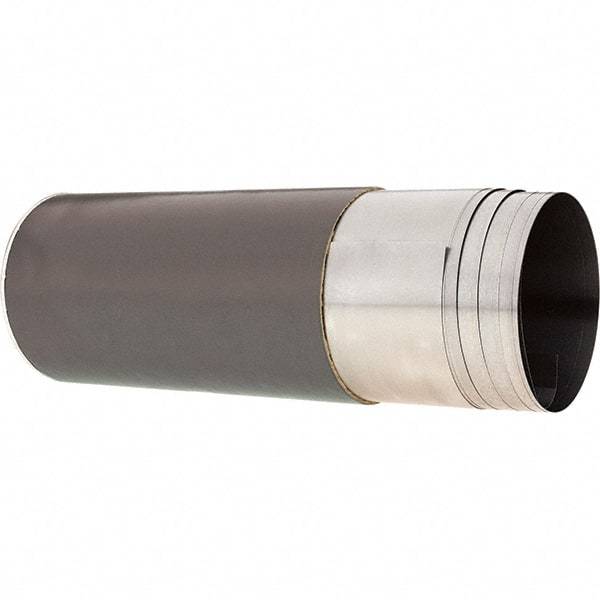 Made in USA - 2.50 m Long x 150 mm Wide x 0.1 mm Thick, Roll Shim Stock - Steel - Caliber Tooling