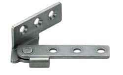 Sugatsune - 2-9/16" Long x 53/64" Wide x 1/8" Thick, Overlay Pivot Hinge - Stainless Steel, Polished Finish - Caliber Tooling