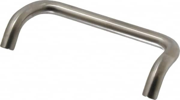 Sugatsune - 15/32" Handle Diam, Satin Finish Stainless Steel Drawer Pull - 1-31/32" Projection, 5-3/64" Center to Center, 5-1/2" Wide - Caliber Tooling