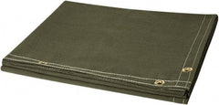 Steiner - 6' High x 8' Wide Canvas Welding Curtain - Olive, Grommet - Caliber Tooling