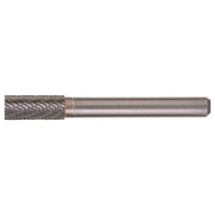 SA-6 Double Cut Solid Carbide Bur-Cylindrical without End Cut - Exact Industrial Supply