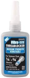 Vibra-Tite - 50 mL Bottle, Blue, Medium Strength Liquid Threadlocker - Series 121, 24 hr Full Cure Time, Hand Tool Removal - Caliber Tooling