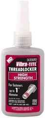 Vibra-Tite - 50 mL Bottle, Red, High Strength Liquid Threadlocker - Series 140, 24 hr Full Cure Time, Hand Tool, Heat Removal - Caliber Tooling