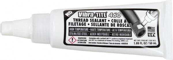 Vibra-Tite - 50 mL Tube White Joint Sealant - -65 to 400°F Operating Temp, 60 hr Full Cure Time, Series 460 - Caliber Tooling