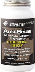 Vibra-Tite - 16 oz Can Anti-Seize Anti-Seize Lubricant - Aluminum/Copper/Graphite, -65 to 1,600°F, Silver Colored, Water Resistant - Caliber Tooling