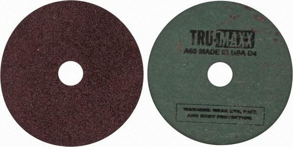 Tru-Maxx - 4" Diam 5/8" Hole 60 Grit Fiber Disc - Medium Grade, Aluminum Oxide, 13,000 Max RPM - Caliber Tooling