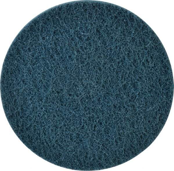 Standard Abrasives - 6" Medium Grade Deburring Disc - 1/2" Center Hole, Arbor Connection, Blue, 3,600 Max RPM - Caliber Tooling