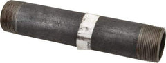 Made in USA - Schedule 80, 9" Long Black Pipe Nipple - Threaded - Caliber Tooling