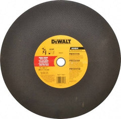 DeWALT - 16" Aluminum Oxide Cutoff Wheel - 7/64" Thick, 1" Arbor, 3,800 Max RPM, Use with Stationary Tools - Caliber Tooling