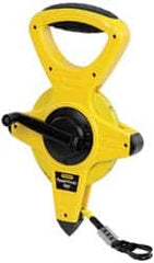 Stanley - 100' x 1/2" Tape Measure - 1/8" & 1/100 & 1/10 & 0.10' Graduation, Engineer Scale Graduation Style, Yellow/Black Case - Caliber Tooling