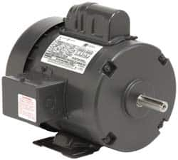 US Motors - 1/2 hp, TEFC Enclosure, No Thermal Protection, 1,725 RPM, 115/208-230 Volt, 60 Hz, Single Phase Permanent Split Capacitor (PSC) Motor - Size 48 Frame, Rigid Mount, 1 Speed, Ball Bearings, 7.6/3.8 Full Load Amps, B Class Insulation, Reversible - Caliber Tooling